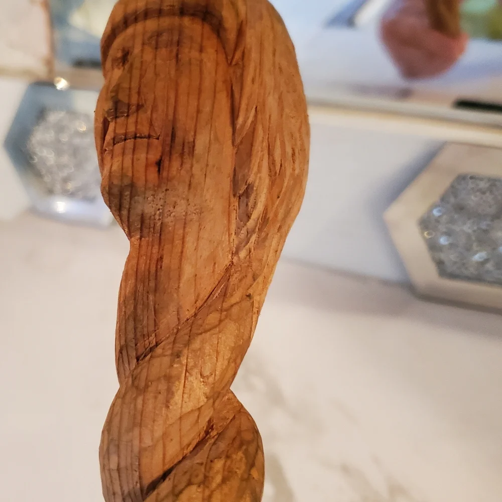 Hand Carved Man W Rope - Picture 5 of 10